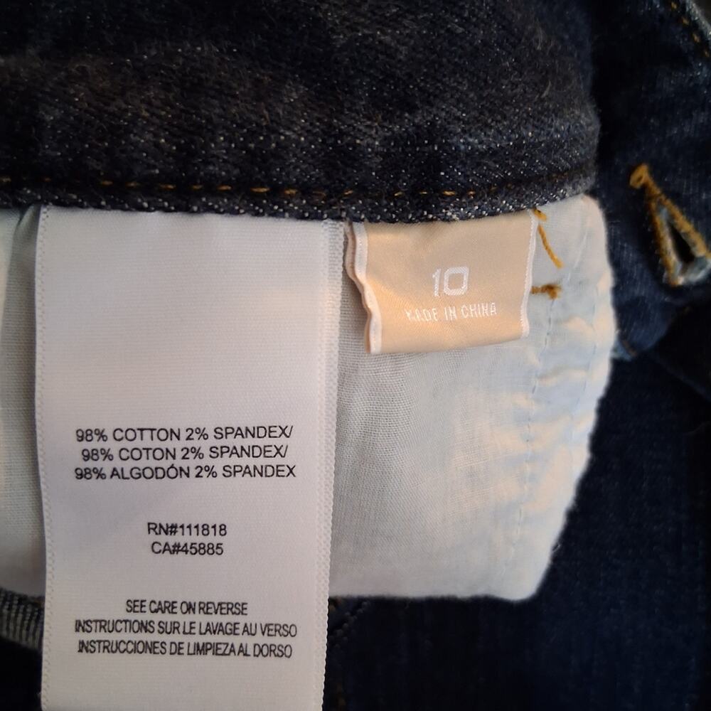 Michael Kors Dark Wash Straight Leg Jeans Size 10 Stretch Denim - Picture 5 of 5